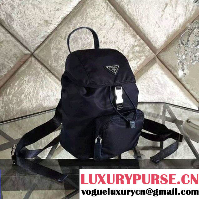 Prada BZ0025 Fabric Backpack Dark Blue 2015 (2A137-090206 )