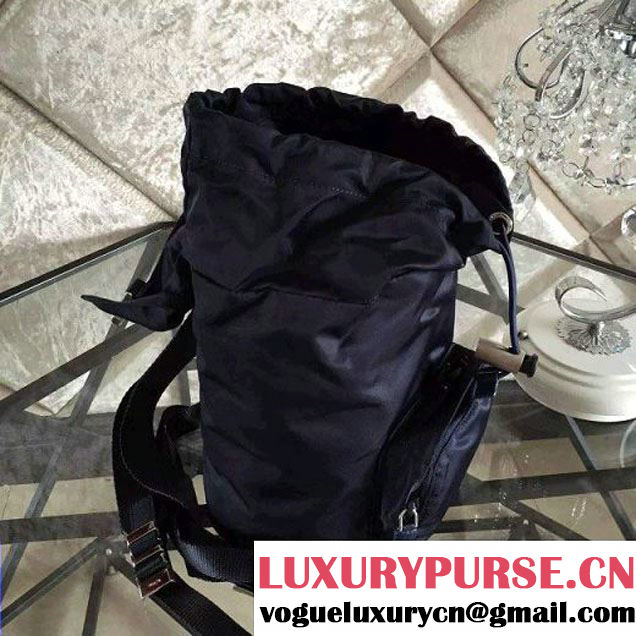 Prada BZ0025 Fabric Backpack Dark Blue 2015 (2A137-090206 )