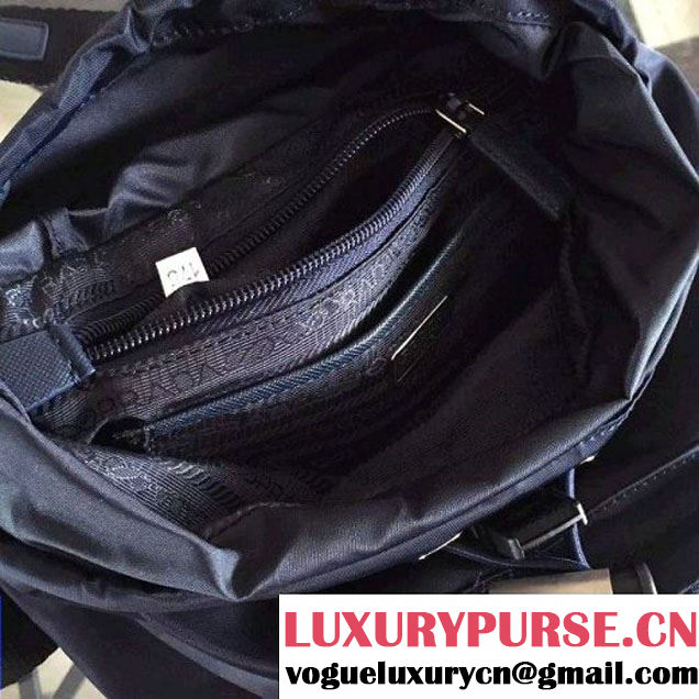 Prada BZ0025 Fabric Backpack Dark Blue 2015 (2A137-090206 )