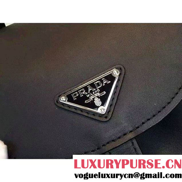 Prada 1BZ032 Soft Calf Leather Backpack Black 2015 (2A016-090703 )