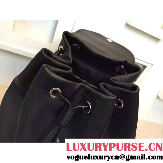 Prada 1BZ032 Soft Calf Leather Backpack Black 2015 (2A016-090703 )