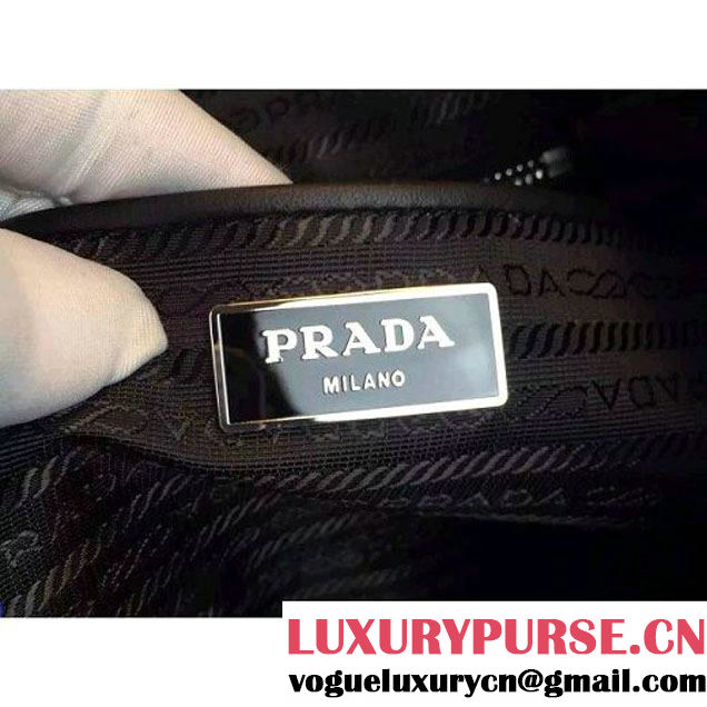 Prada 1BZ032 Soft Calf Leather Backpack Black 2015 (2A016-090703 )