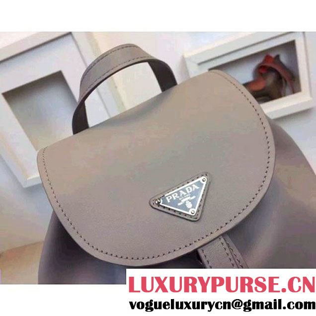Prada 1BZ032 Soft Calf Leather Backpack Etoupe 2015 (2A016-090705 )