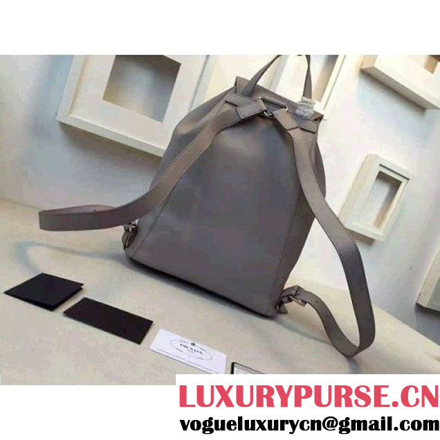 Prada 1BZ032 Soft Calf Leather Backpack Etoupe 2015 (2A016-090705 )