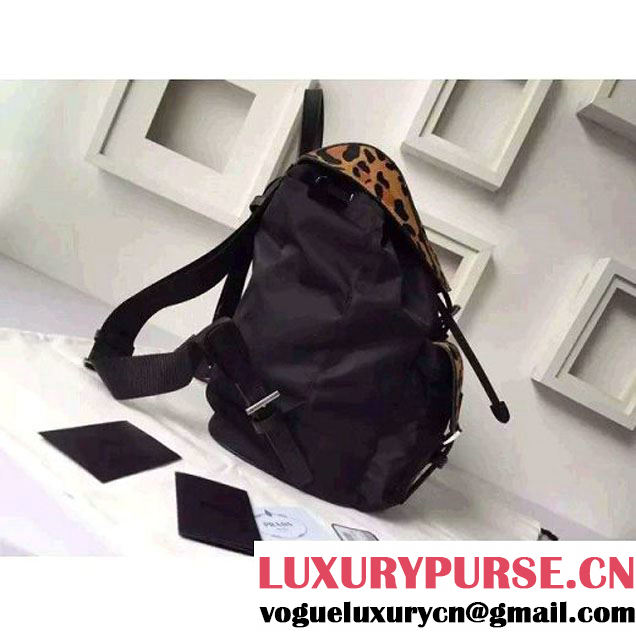 Prada 1BZ811 Fabric Backpack With Ponyhair Leather F/W 2015 (2A016-103103 )