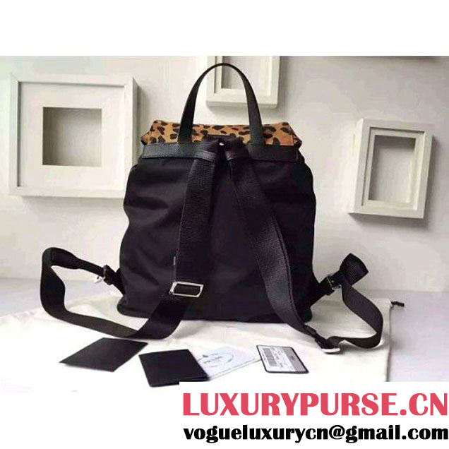 Prada 1BZ811 Fabric Backpack With Ponyhair Leather F/W 2015 (2A016-103103 )