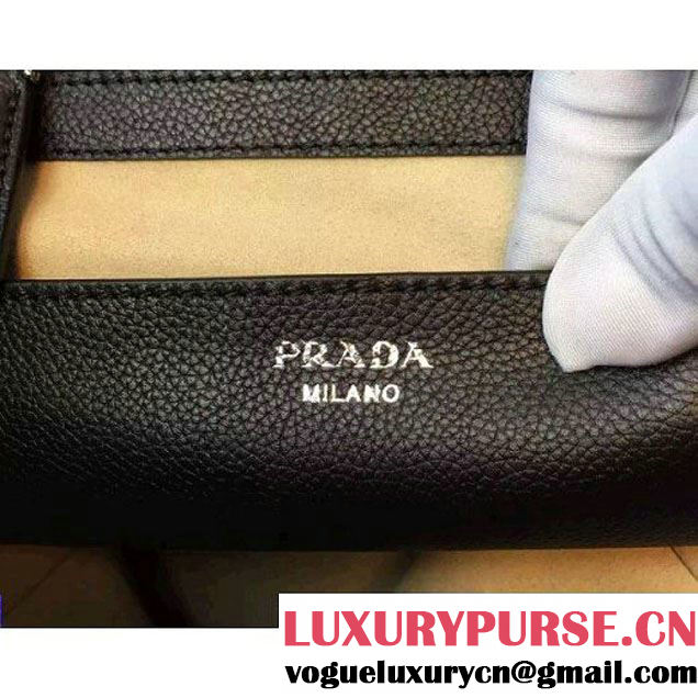 Prada 1BHZ007 Calfskin Backpack Black 2016 (2A016-011811 )