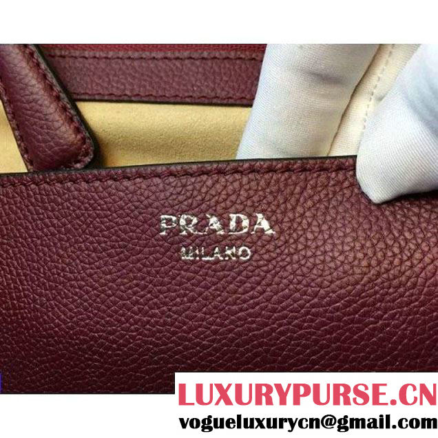 Prada 1BHZ007 Calfskin Backpack Burgundy 2016 (2A016-6011812 )