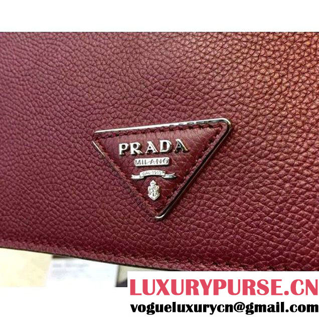 Prada 1BHZ007 Calfskin Backpack Burgundy 2016 (2A016-6011812 )
