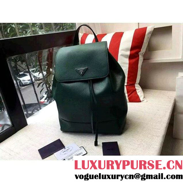 Prada 1BHZ007 Calfskin Backpack Green 2016 (2A016-6011813 )