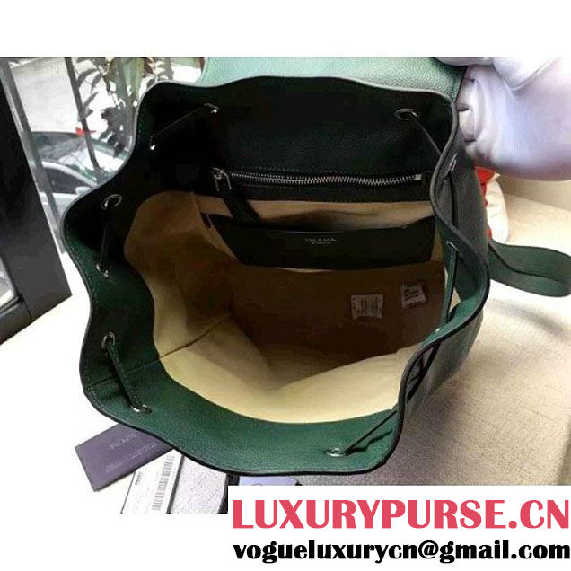 Prada 1BHZ007 Calfskin Backpack Green 2016 (2A016-6011813 )