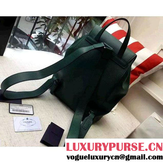 Prada 1BHZ007 Calfskin Backpack Green 2016 (2A016-6011813 )