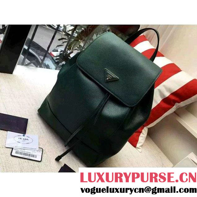 Prada 1BHZ007 Calfskin Backpack Green 2016 (2A016-6011813 )