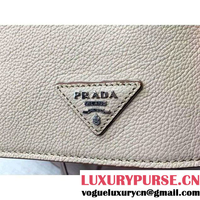 Prada 1BHZ007 Calfskin Backpack Beige 2016 (2A016-6011814 )