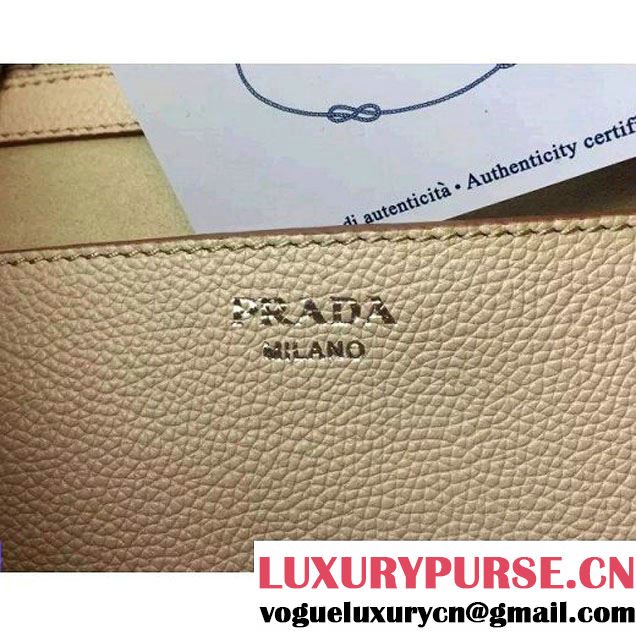 Prada 1BHZ007 Calfskin Backpack Beige 2016 (2A016-6011814 )