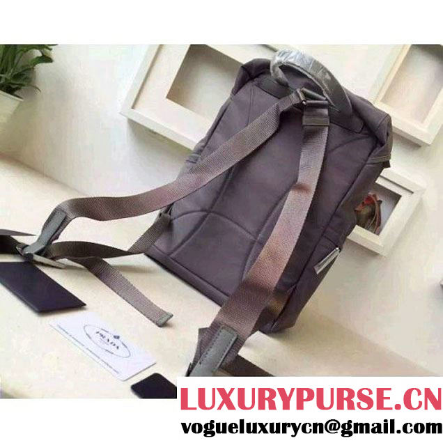 Prada Fabric Backpack 1BZ0039 Gray (2A016-6051605 )