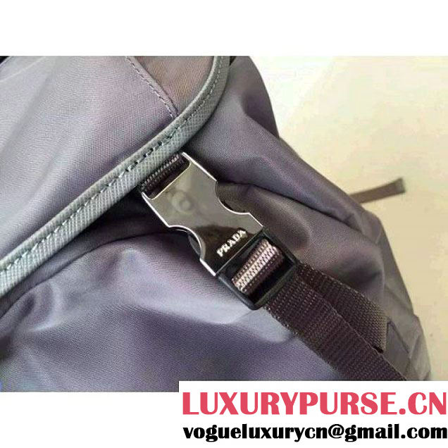 Prada Fabric Backpack 1BZ0039 Gray (2A016-6051605 )
