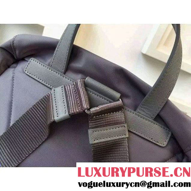 Prada Fabric Backpack 1BZ0039 Gray (2A016-6051605 )