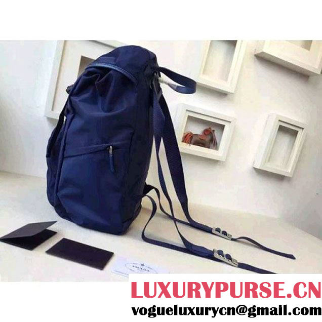 Prada Fabric Backpack 1BZ0039 Blue (2A016-6051606 )