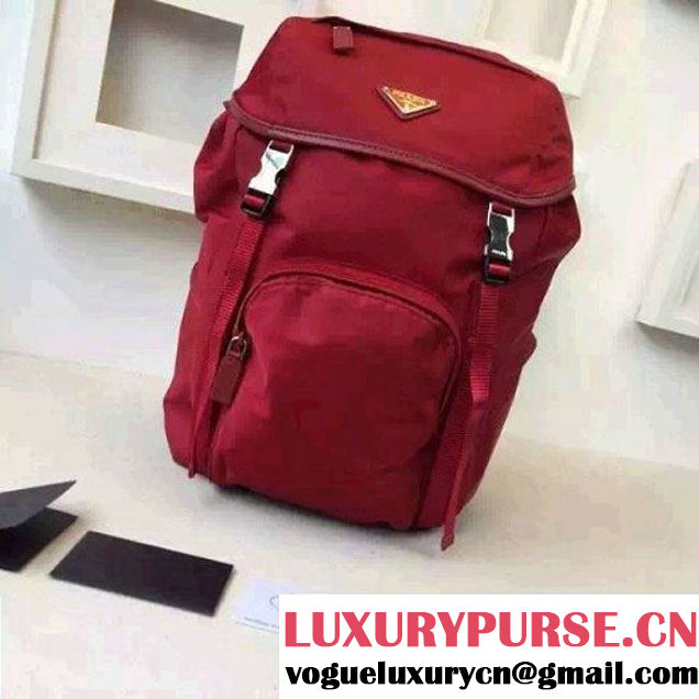 Prada Fabric Backpack 1BZ0039 Red (2A016-6051607 )