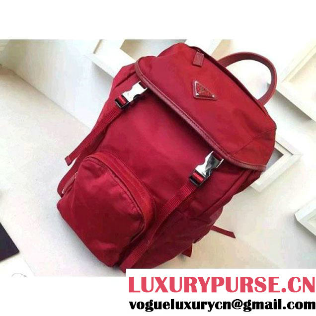 Prada Fabric Backpack 1BZ0039 Red (2A016-6051607 )