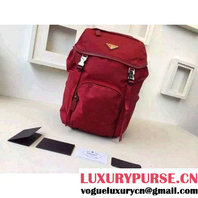 Prada Fabric Backpack 1BZ0039 Red (2A016-6051607 )