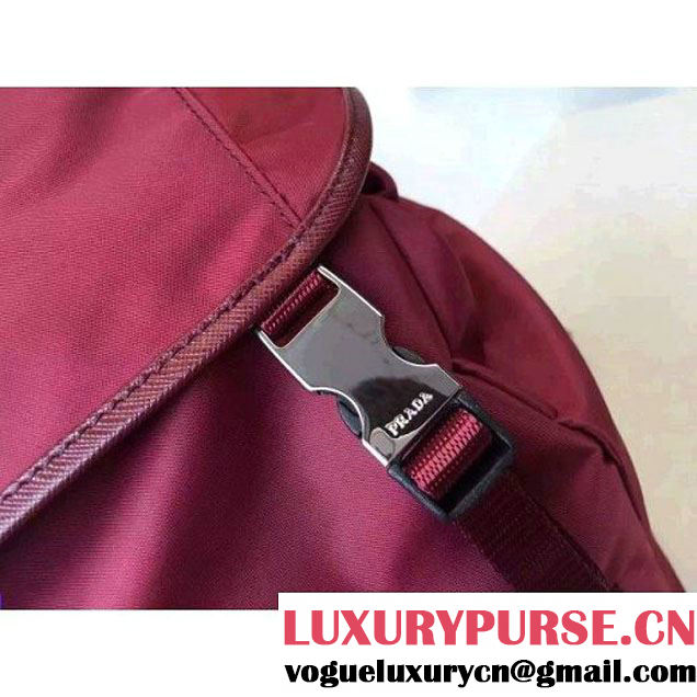Prada Fabric Backpack 1BZ0039 Burgundy (2A016-6051608 )