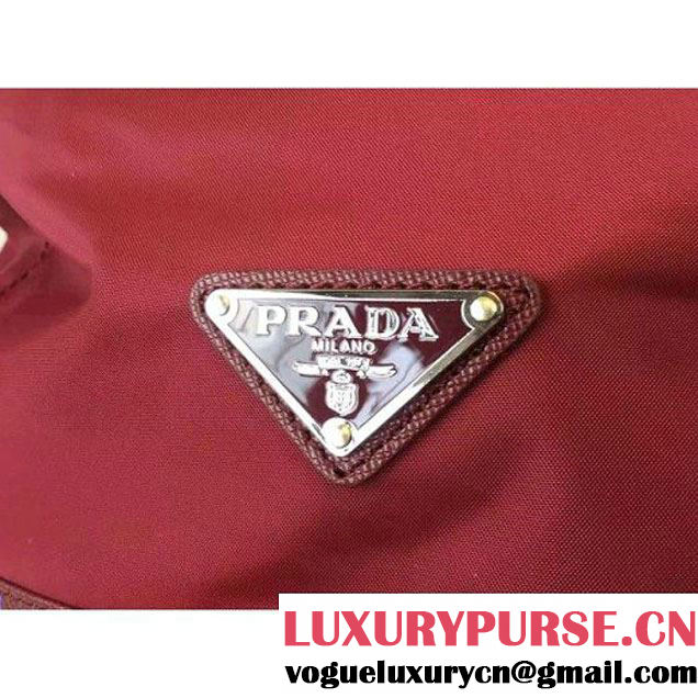 Prada Fabric Backpack 1BZ0039 Burgundy (2A016-6051608 )