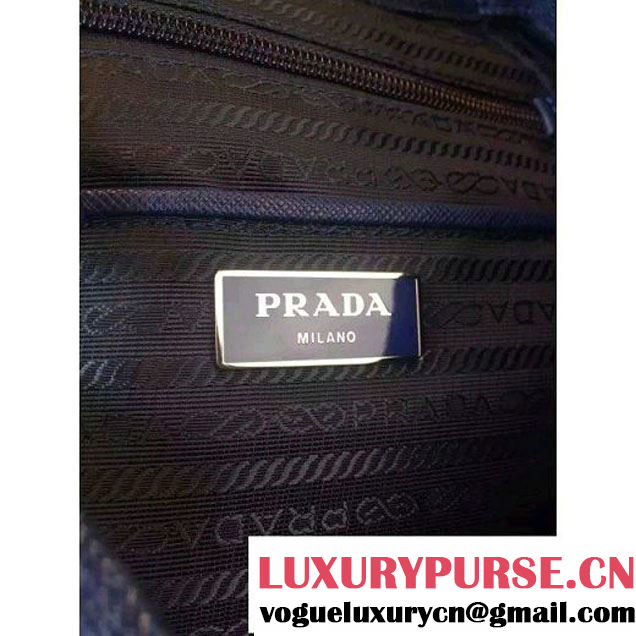 Prada Denim Blue Canvas Backpack 1BZ0032 (2A016-6051609 )