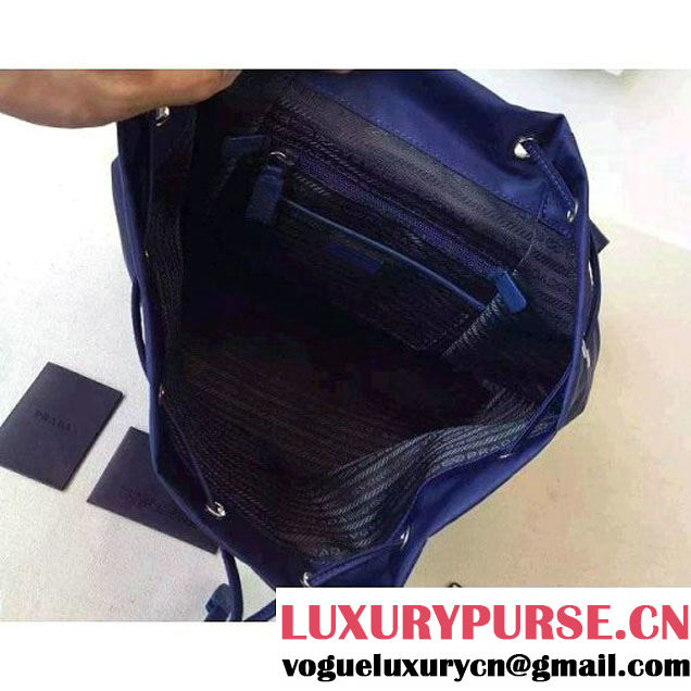 Prada Fabric Backpack 1BZ0032 Blue (2A016-6051610 )