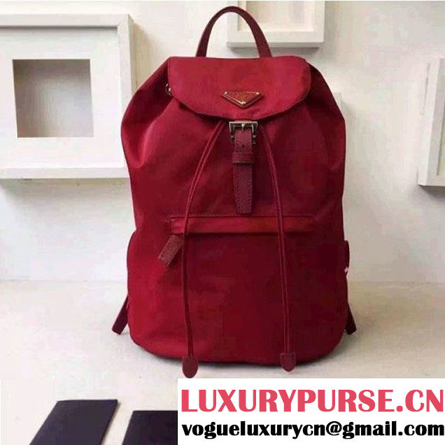 Prada Fabric Backpack 1BZ0032 Red (2A016-6051611 )