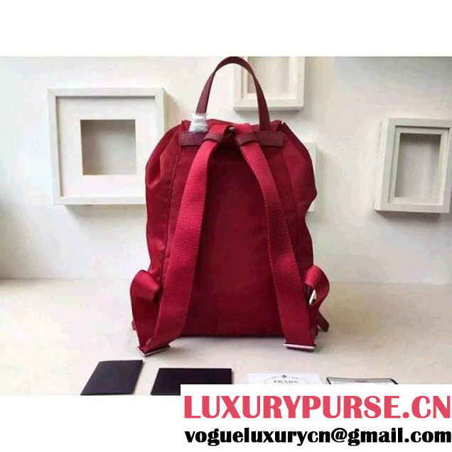 Prada Fabric Backpack 1BZ0032 Red (2A016-6051611 )