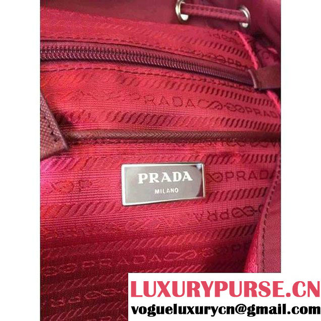 Prada Fabric Backpack 1BZ0032 Burgundy (2A016-6051612 )