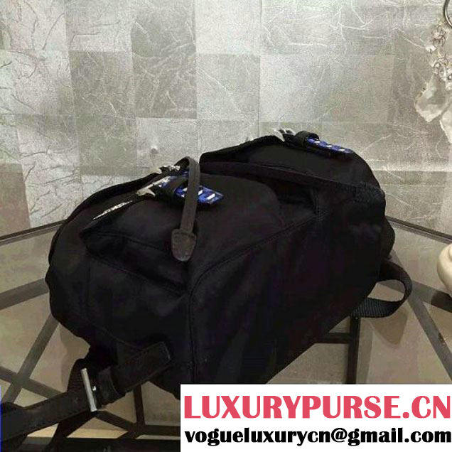 Prada Fabric Robot Backpack 1BZ678 Black (2A137-6060707 )