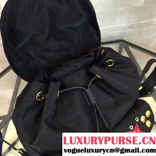 Prada Fabric Robot Backpack 1BZ677 Black (2A137-6060708 )