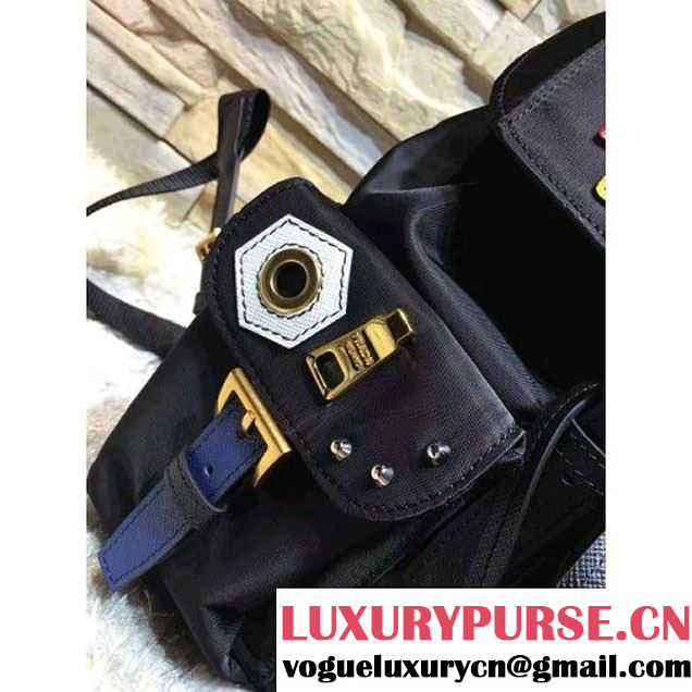 Prada 1BZ677 Fabric Backpack with Robot 2016 (2A016-6072313 )