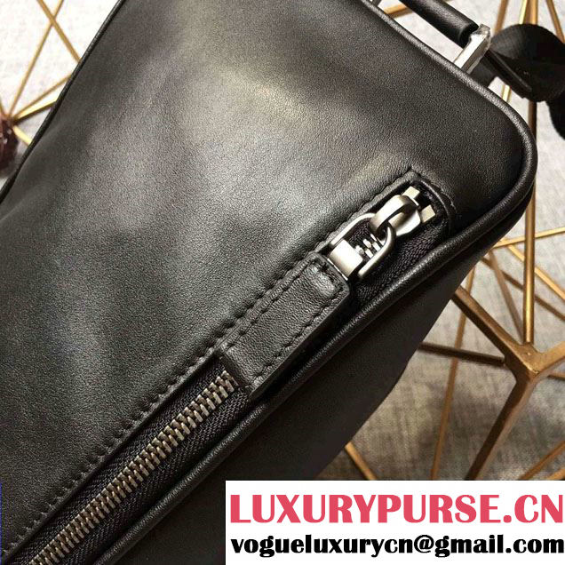 Prada Leather Sling Shoulder Chest Crossbody Bag 662 Black 2016