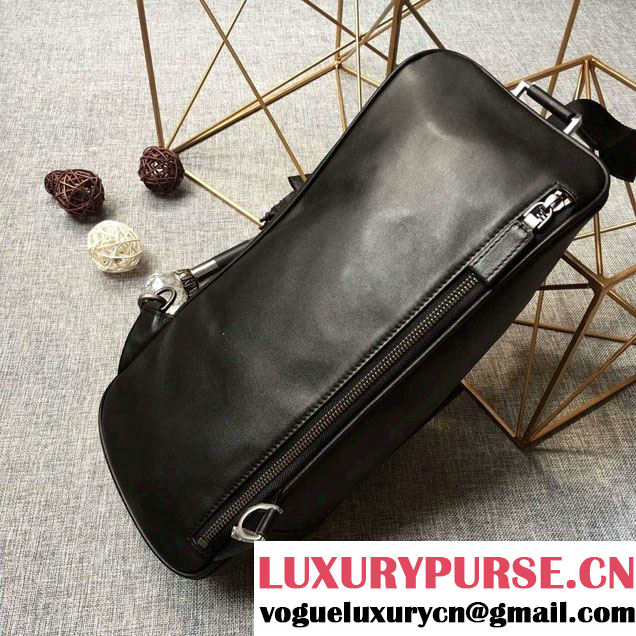 Prada Leather Sling Shoulder Chest Crossbody Bag 662 Black 2016