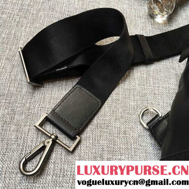 Prada Leather Sling Shoulder Chest Crossbody Bag 661 Black 2016