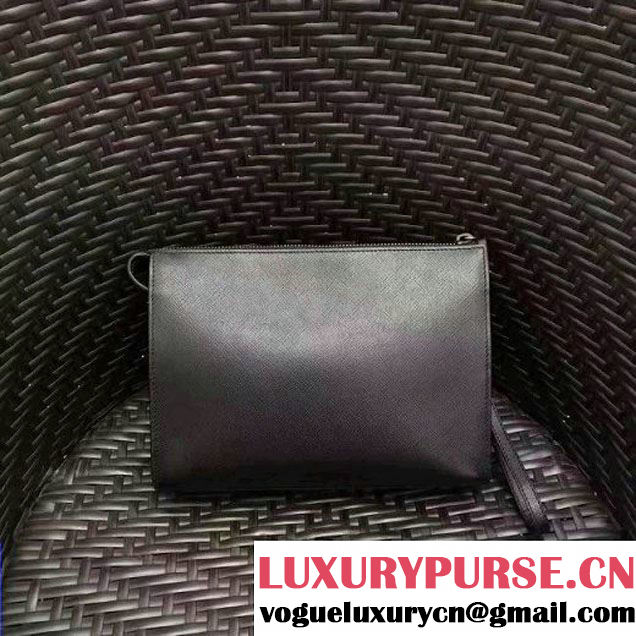Prada Saffiano Leather Cosmetic Travel Kit Pouch 2NE009 Black 2017 (GYF-7060103 )