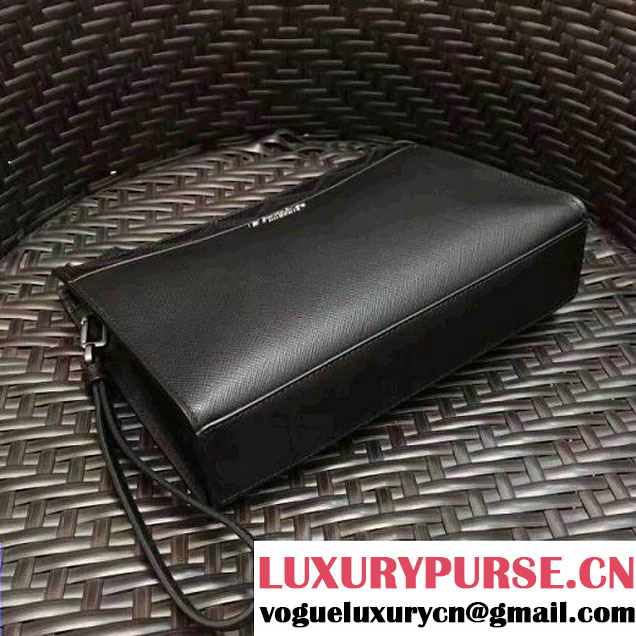 Prada Saffiano Leather Cosmetic Travel Kit Pouch 2NE009 Black 2017 (GYF-7060103 )