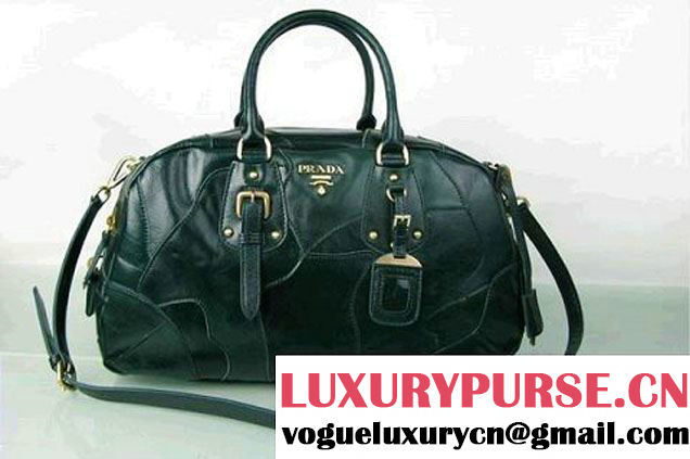 Prada Bowling Bag Bright Leather BL0393 Green