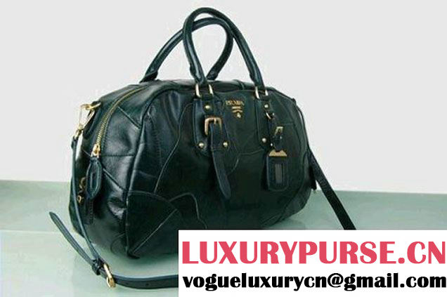 Prada Bowling Bag Bright Leather BL0393 Green  