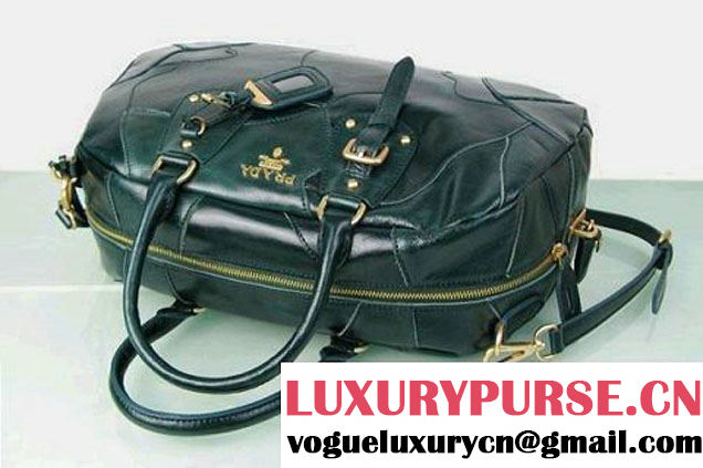Prada Bowling Bag Bright Leather BL0393 Green  