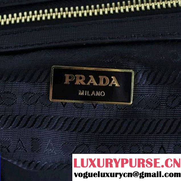Hot Style Prada Saffiano Lux Calf Leather Top Handle Bag BN0796 Black  