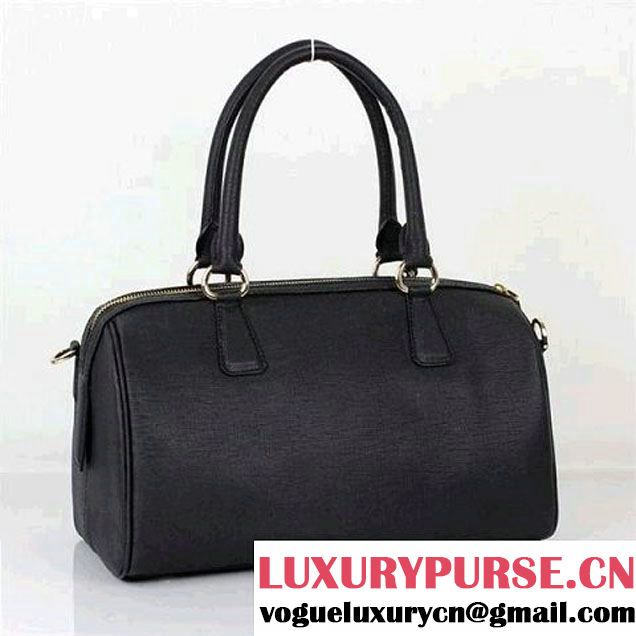 Hot Style Prada Saffiano Lux Calf Leather Top Handle Bag BN0796 Black  