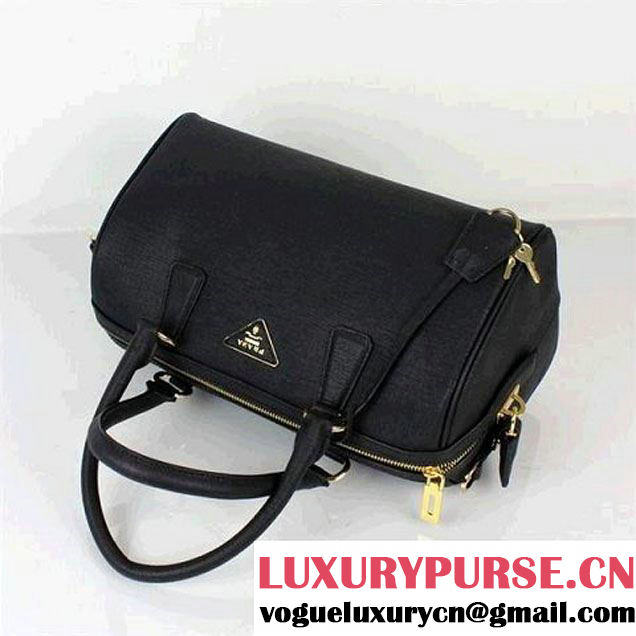 Hot Style Prada Saffiano Lux Calf Leather Top Handle Bag BN0796 Black  