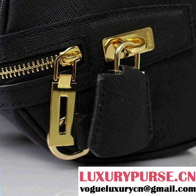Hot Style Prada Saffiano Lux Calf Leather Top Handle Bag BN0796 Black  