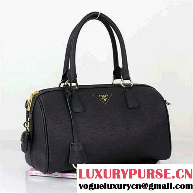 Hot Style Prada Saffiano Lux Calf Leather Top Handle Bag BN0796 Black  