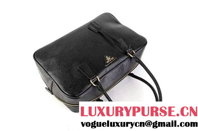 Prada Saffiano Calf Leather Top Handle Bag BL094L Black  